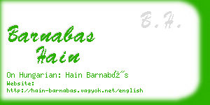 barnabas hain business card